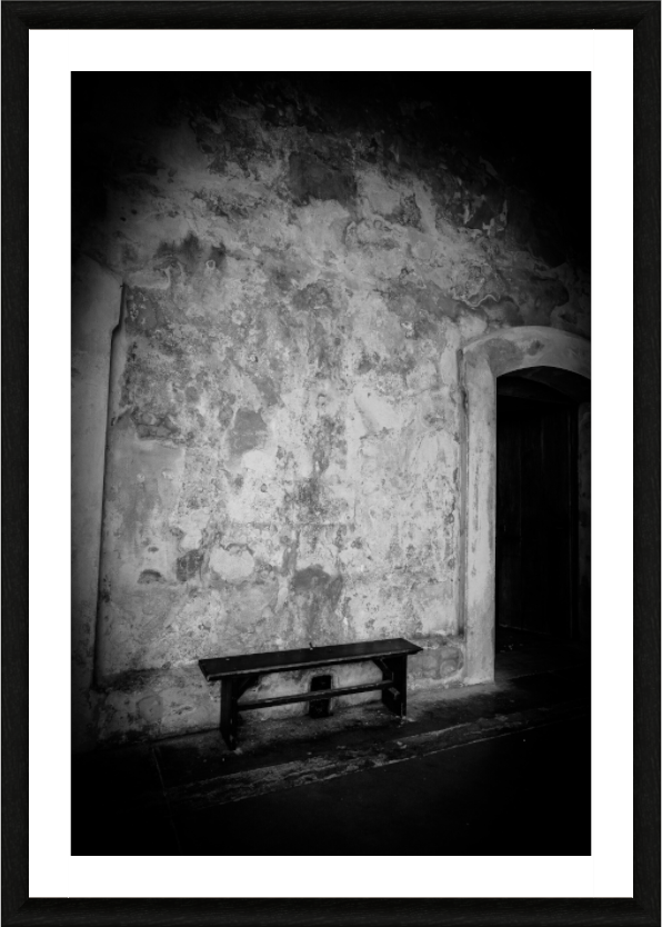 Time Out – Minimalist Black and White Wall Art | Solitude Bench Photography Print