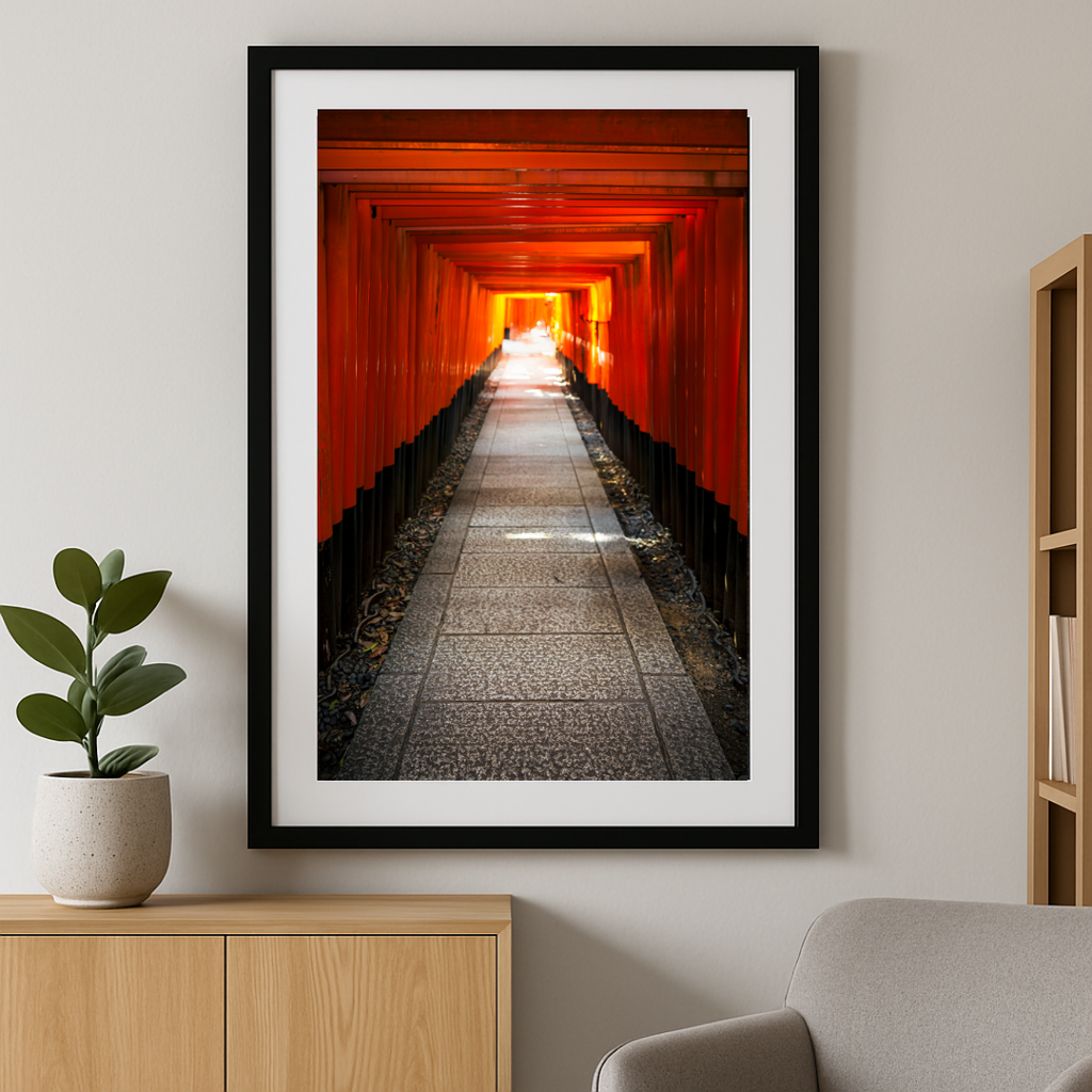 Fushimi Inari Shrine Torii Gate Corridor | Kyoto Japan Photography Print