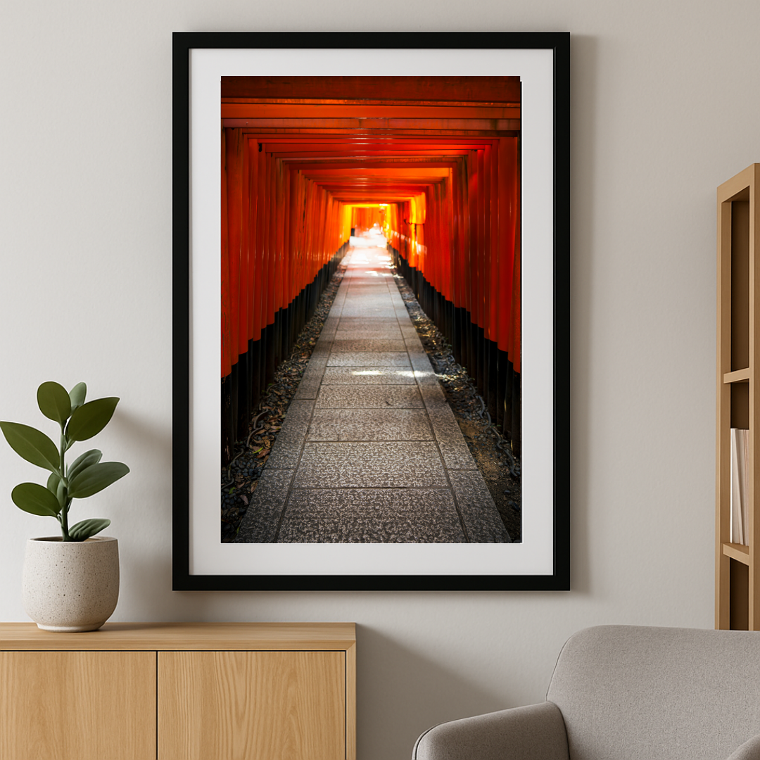 Fushimi Inari Shrine Torii Gate Corridor | Kyoto Japan Photography Print