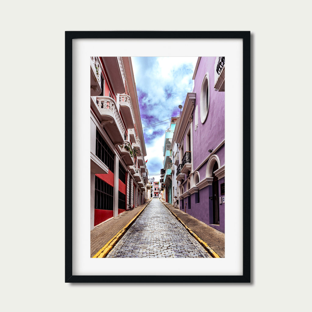 Colorful Ascent | Vibrant Cobblestone Street in Old San Juan, Puerto Rico