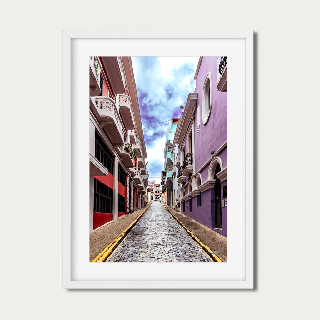 Colorful Ascent | Vibrant Cobblestone Street in Old San Juan, Puerto Rico