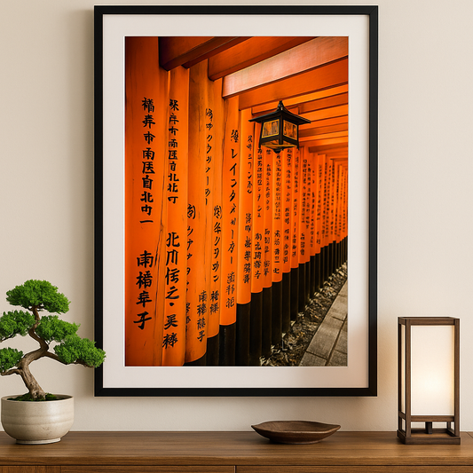 Fushimi Inari Shrine Lantern – Kyoto Torii Gate Photography Print | Japanese Wall Art
