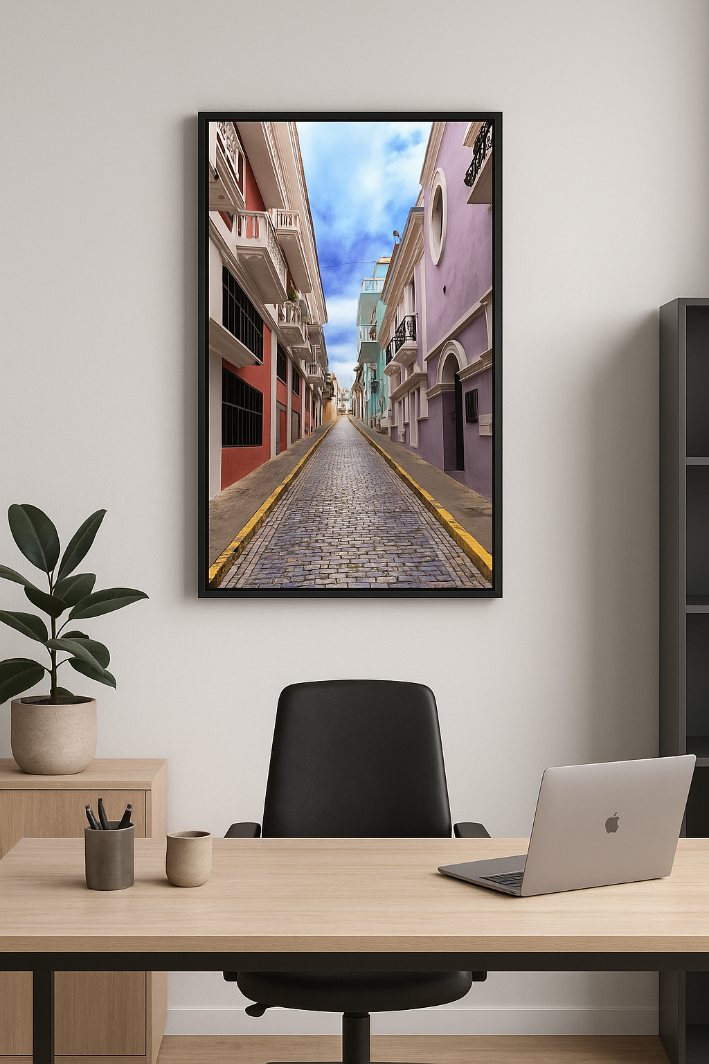 Colorful Ascent | Vibrant Cobblestone Street in Old San Juan, Puerto Rico