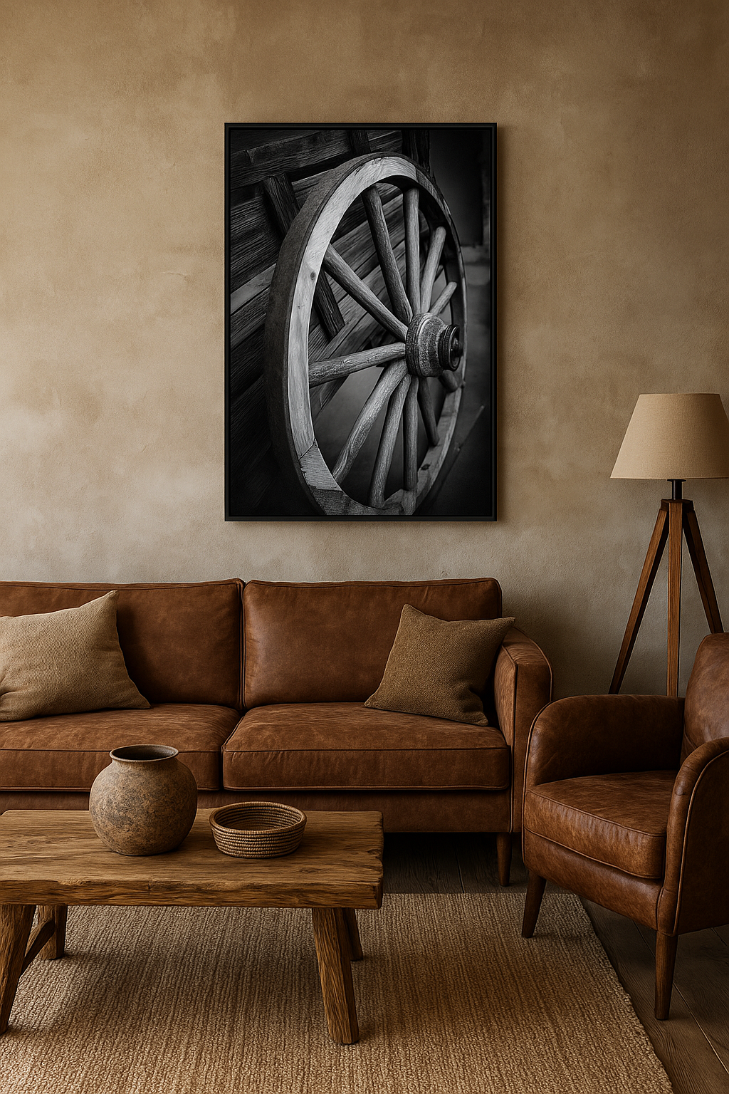 Wheel of Time – Rustic Wagon Wheel Photography Print | Vintage Americana Wall Art