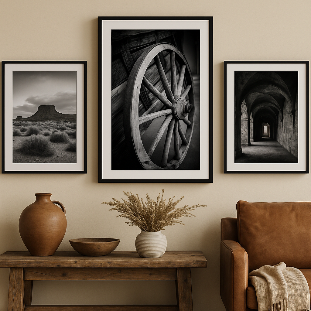 Wheel of Time – Rustic Wagon Wheel Photography Print | Vintage Americana Wall Art