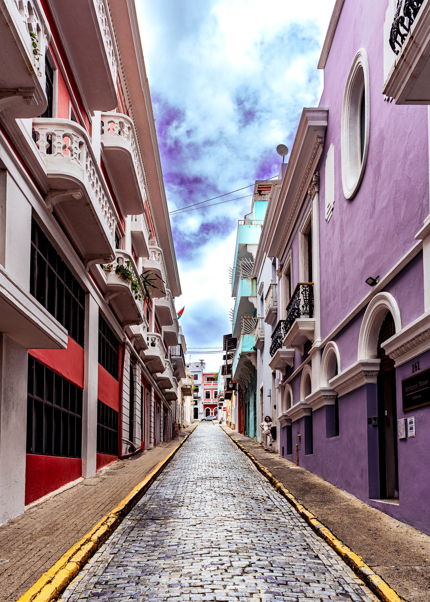 Colorful Ascent | Vibrant Cobblestone Street in Old San Juan, Puerto Rico