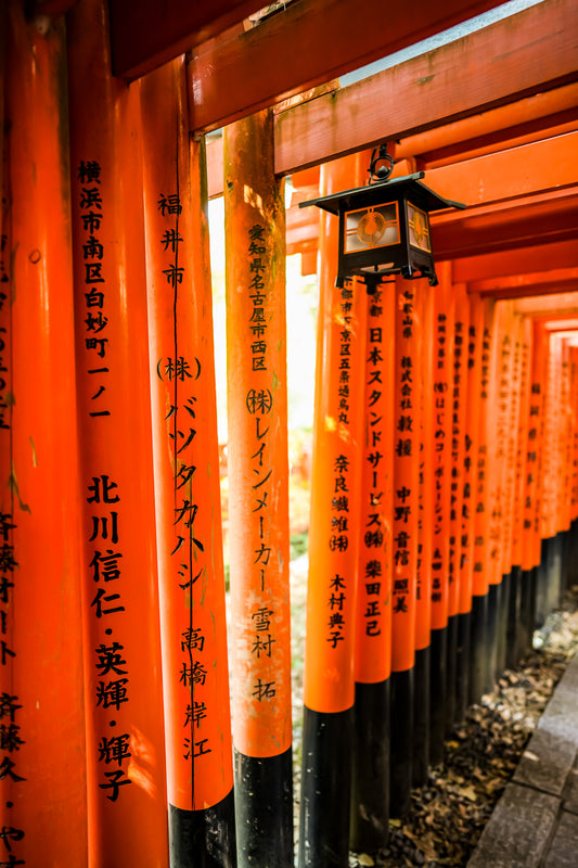 Fushimi Inari Shrine Lantern – Kyoto Torii Gate Photography Print | Japanese Wall Art