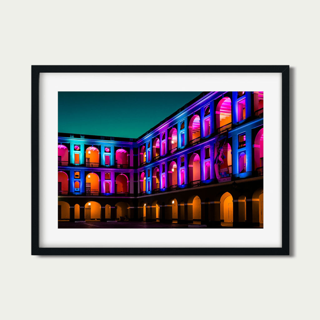 Electric Nights | San Juan Puerto Rico Courtyard Wall Art Print