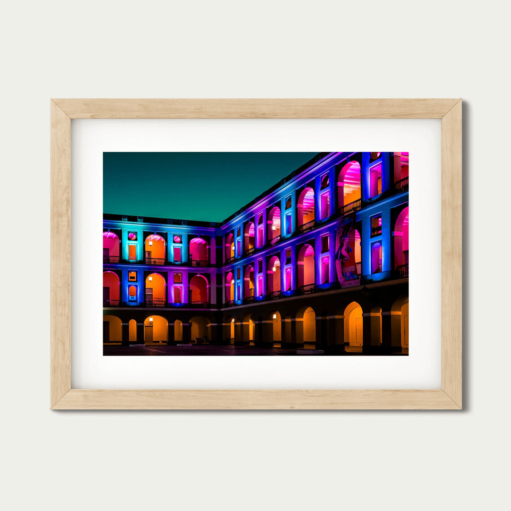 Electric Nights | San Juan Puerto Rico Courtyard Wall Art Print