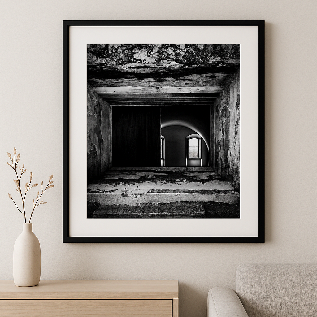 Echoes Through Stone – Weathered Archway Print | Historic Architecture Wall Art