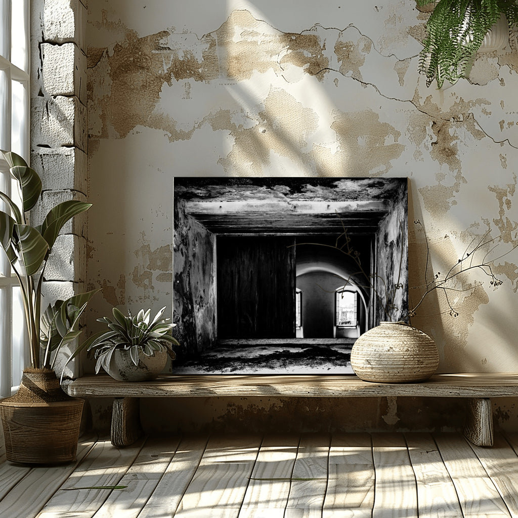 Echoes Through Stone – Weathered Archway Print | Historic Architecture Wall Art