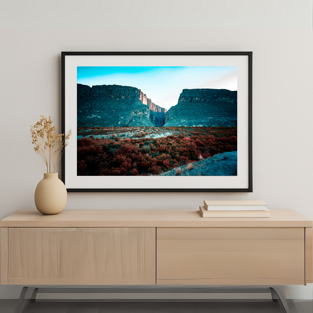 Ember Divide – Santa Elena Canyon at Sunset | Big Bend National Park Print
