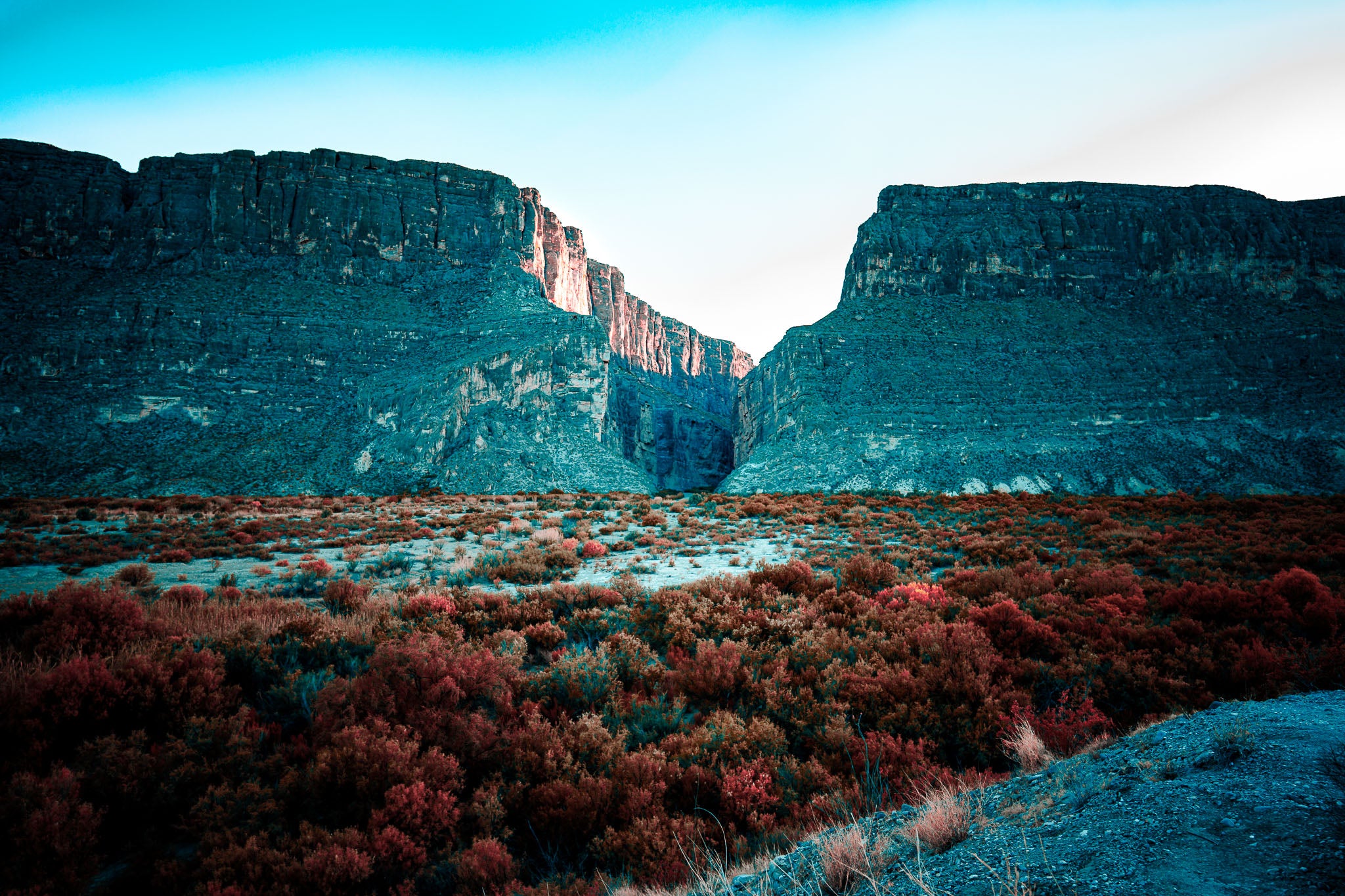 Ember Divide – Santa Elena Canyon at Sunset | Big Bend National Park Print