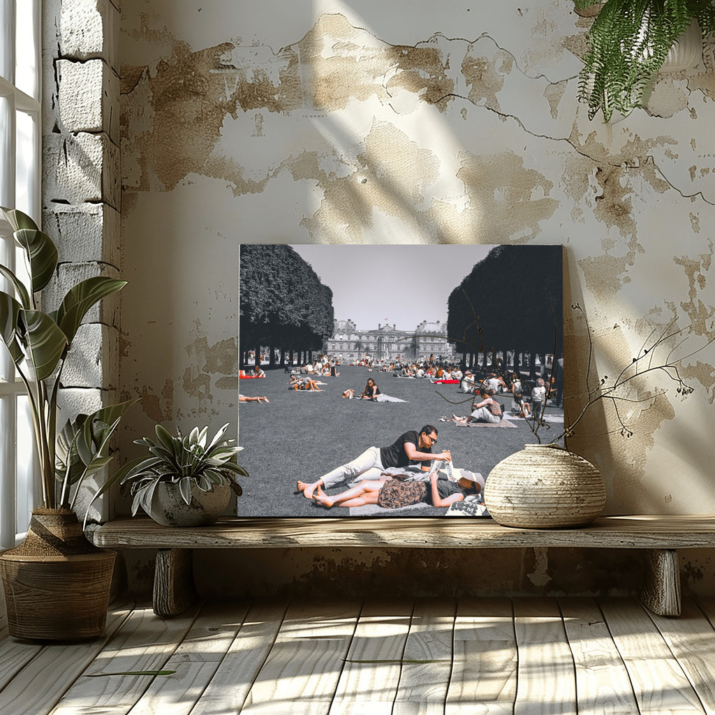 Idle Hours at Luxembourg - Paris Garden Photography Print