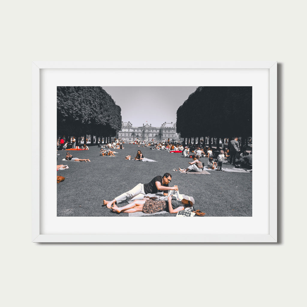 Idle Hours at Luxembourg - Paris Garden Photography Print