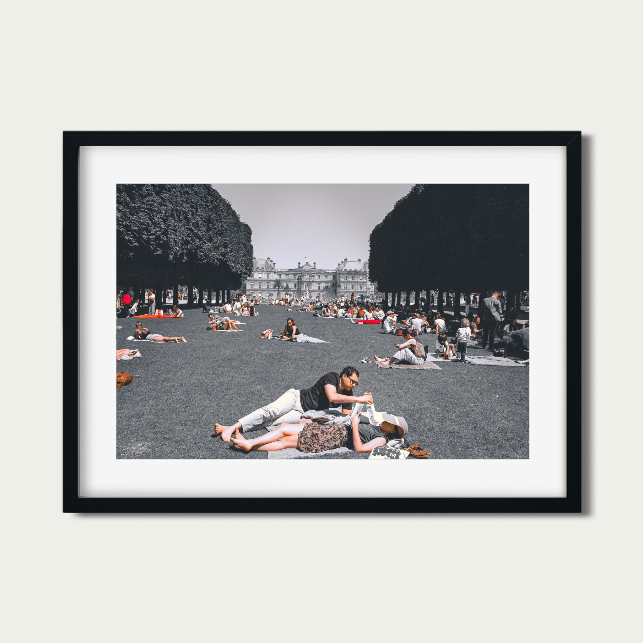 Idle Hours at Luxembourg - Paris Garden Photography Print