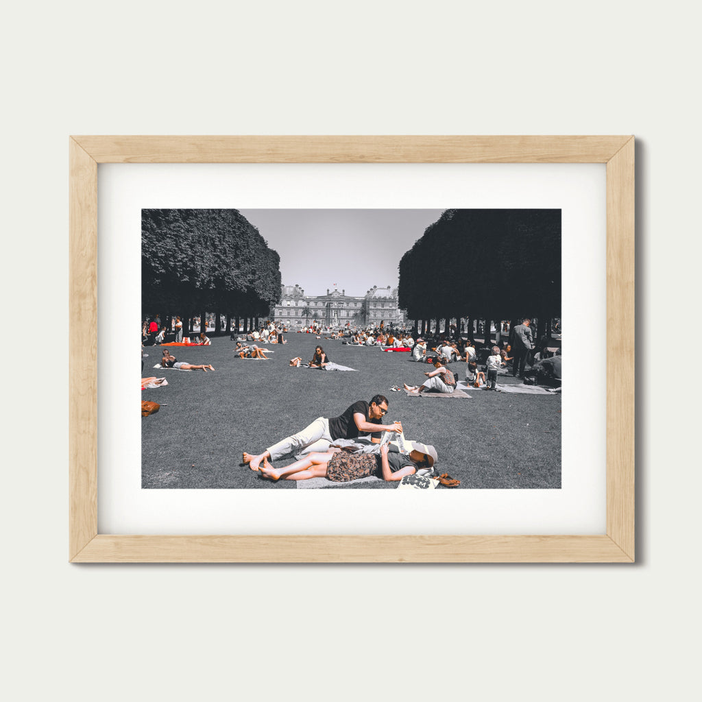 Idle Hours at Luxembourg - Paris Garden Photography Print