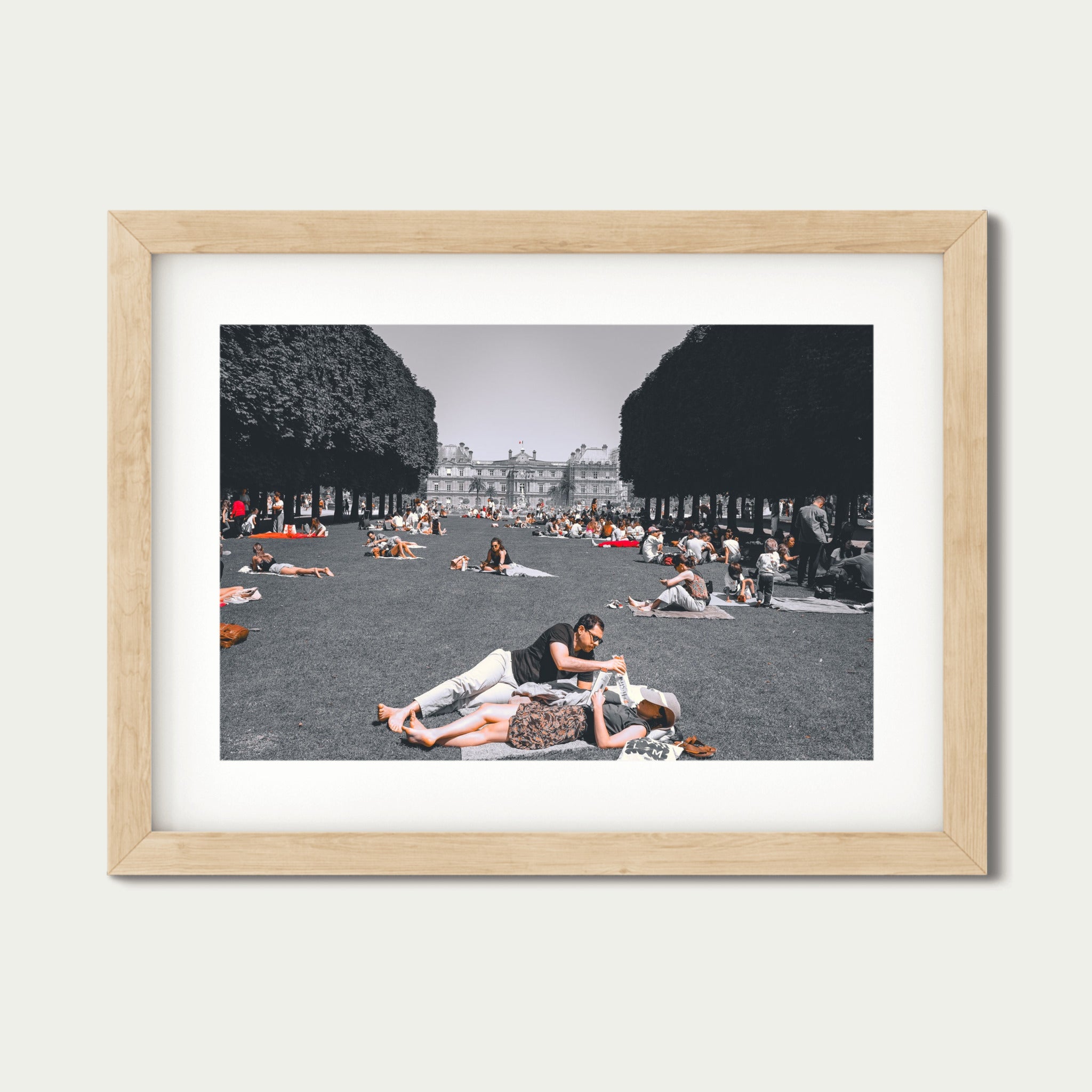 Idle Hours at Luxembourg - Paris Garden Photography Print