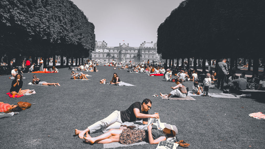 Idle Hours at Luxembourg - Paris Garden Photography Print