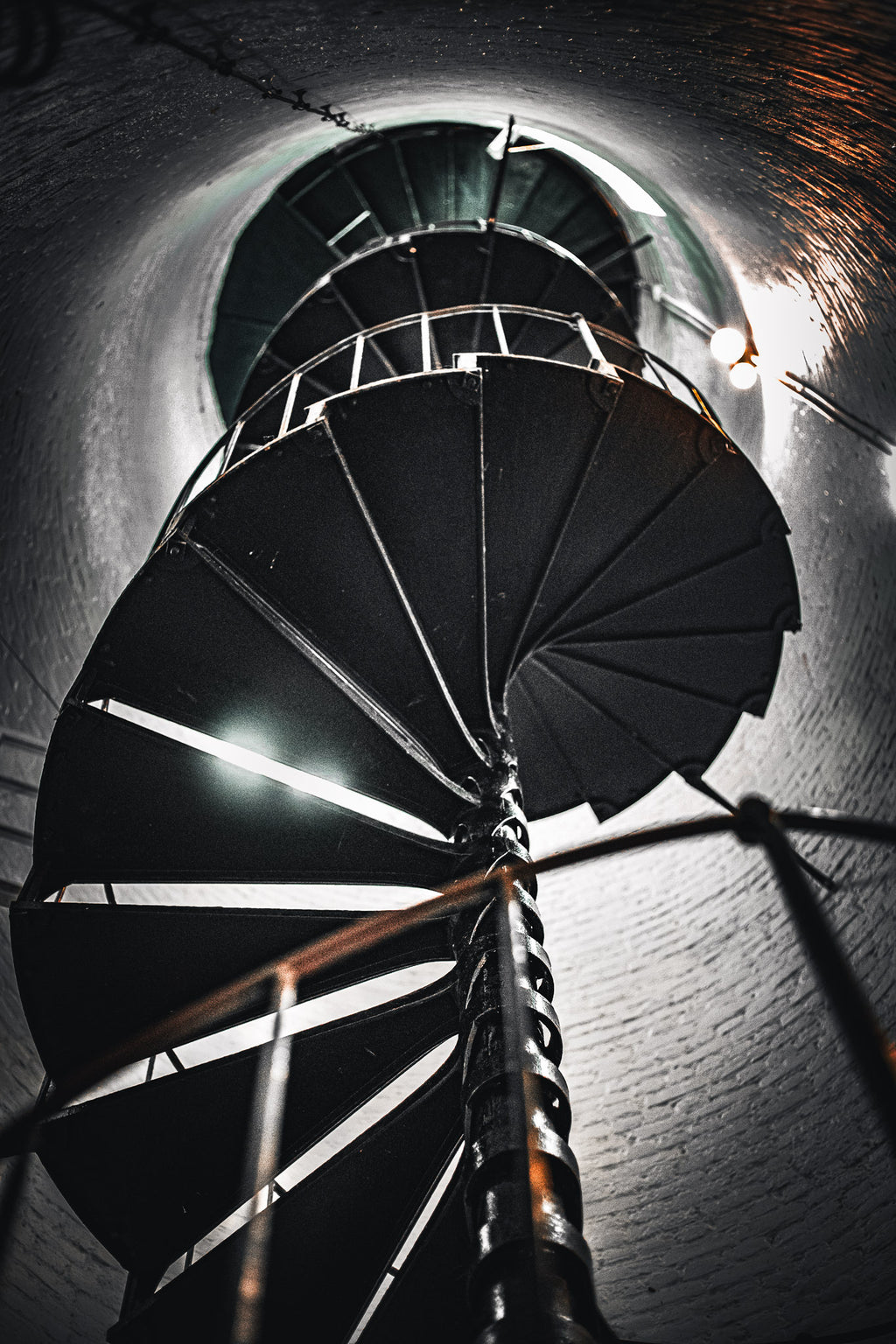 Spiral Ascent – Lighthouse Staircase Photography Print