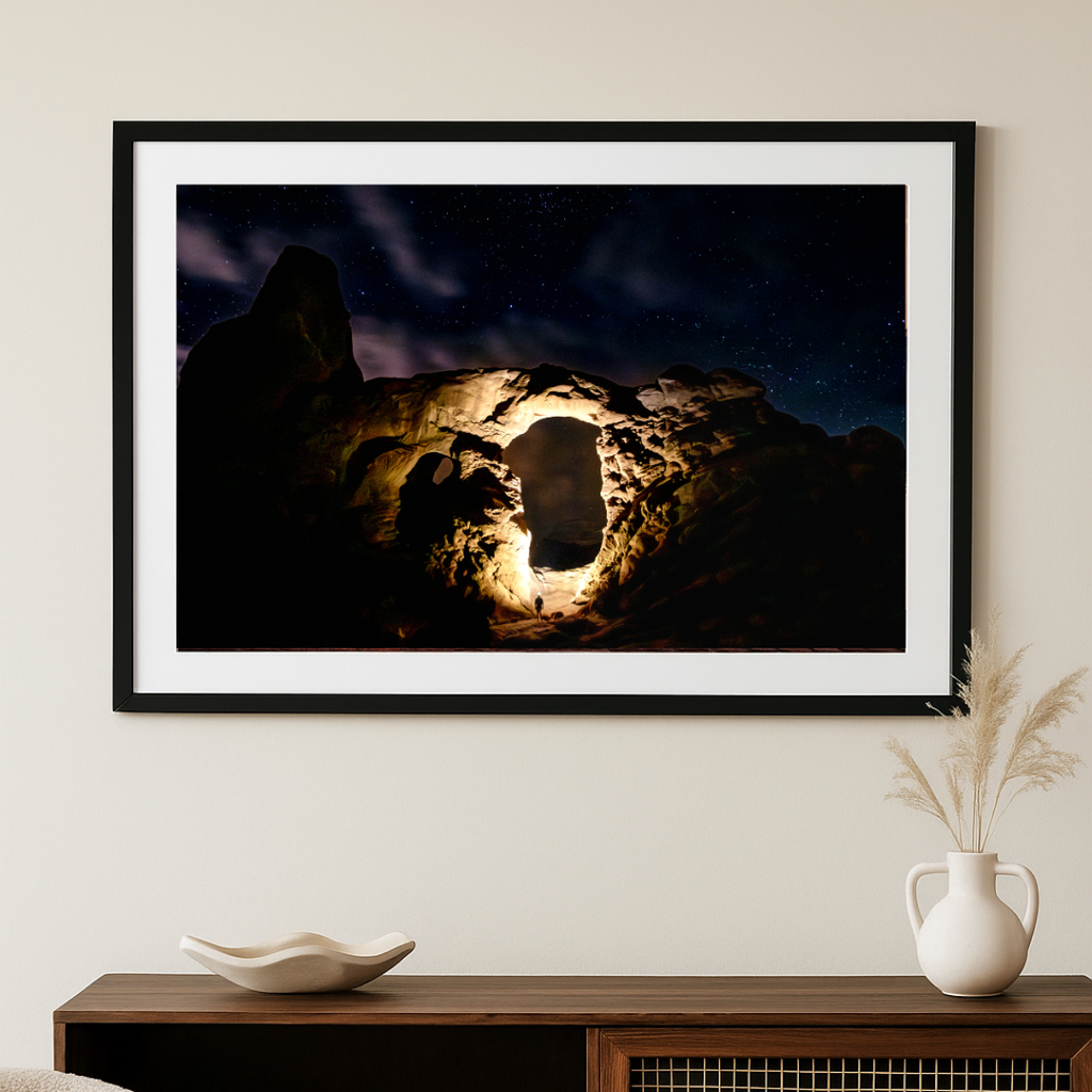 Starlit Silence – Arches National Park Night Sky Fine Art Print