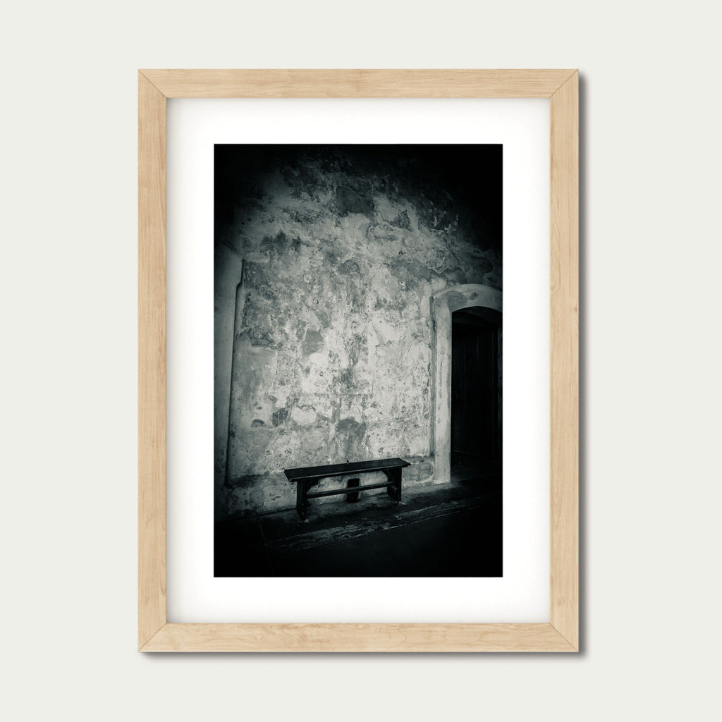 Time Out – Minimalist Black and White Wall Art | Solitude Bench Photography Print