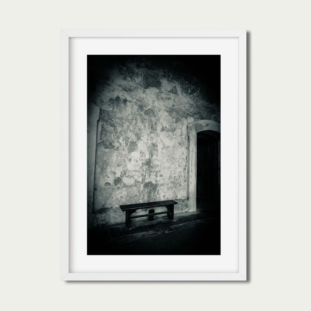 Time Out – Minimalist Black and White Wall Art | Solitude Bench Photography Print