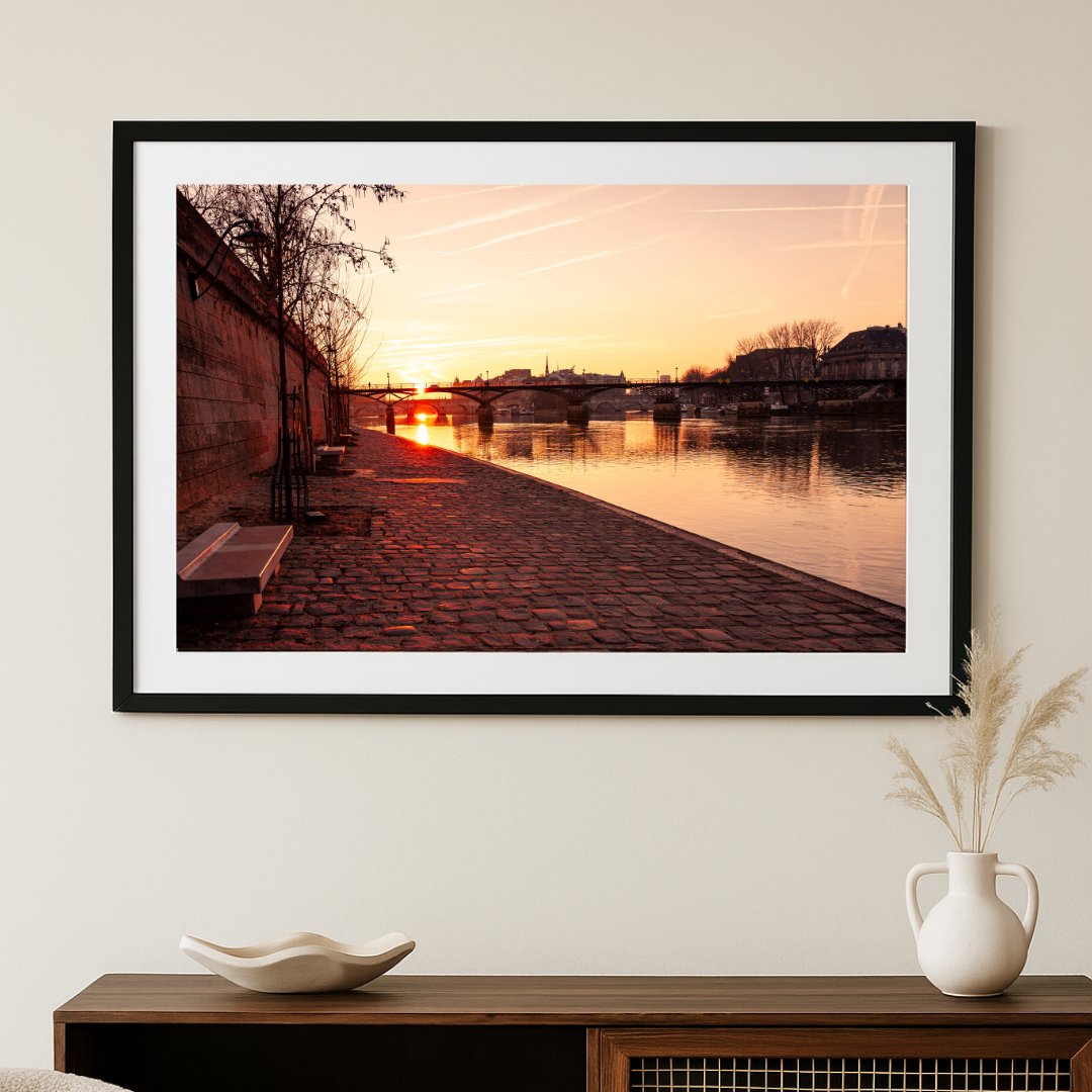 Paris Sunrise on the Seine | Fine Art Photography Print of Pont des Arts at Dawn