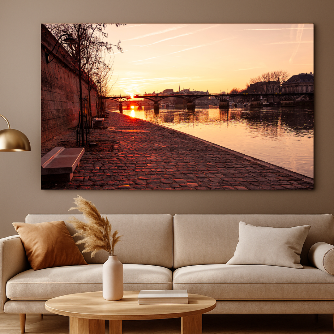Paris Sunrise on the Seine | Fine Art Photography Print of Pont des Arts at Dawn