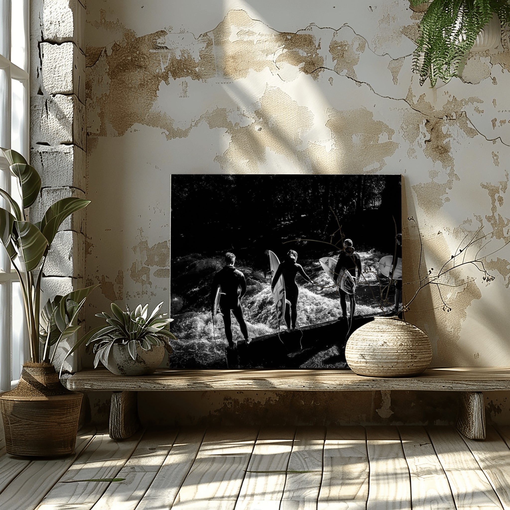 The Wait Before the Wave – Eisbach Surf Photography Print | Munich Adventure Wall Art