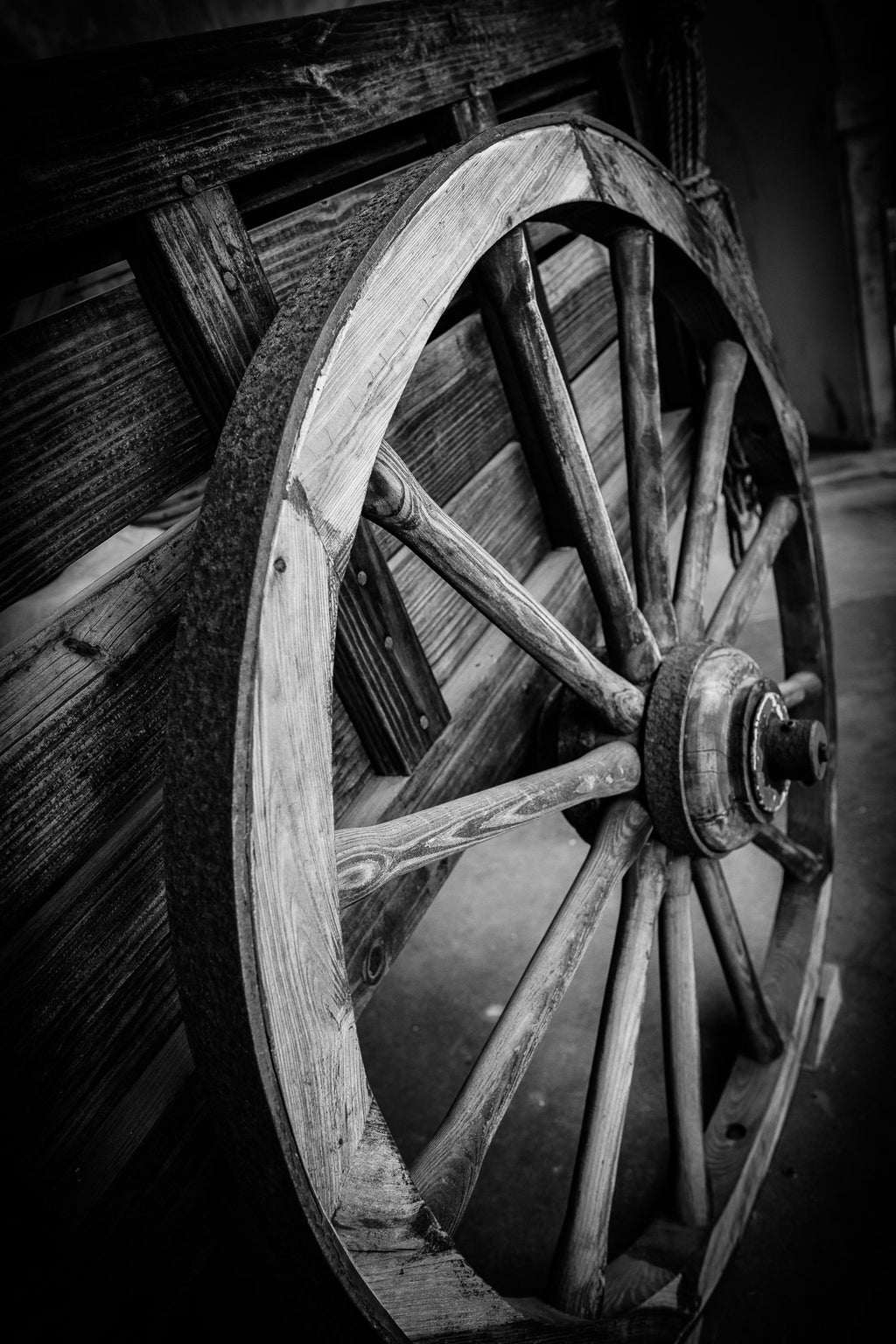 Wheel of Time – Rustic Wagon Wheel Photography Print | Vintage Americana Wall Art