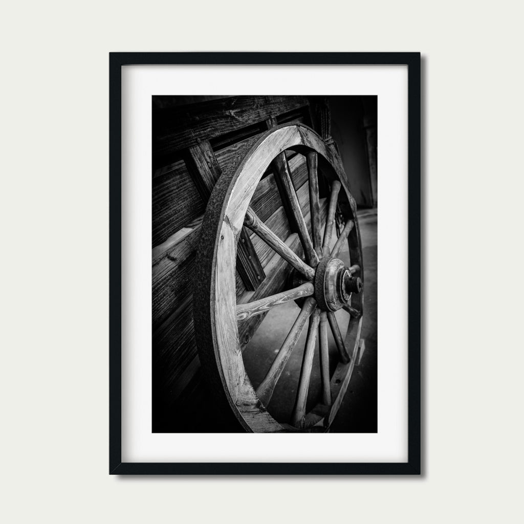Wheel of Time – Rustic Wagon Wheel Photography Print | Vintage Americana Wall Art
