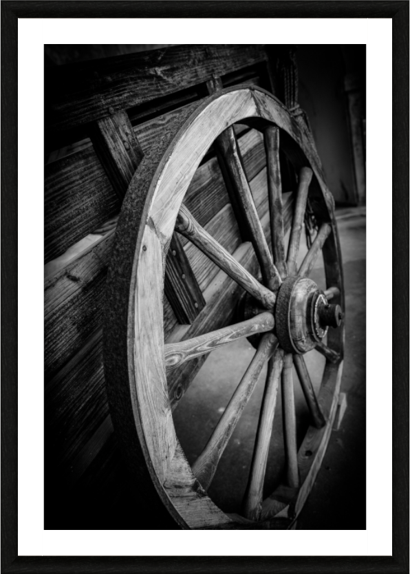 Wheel of Time – Rustic Wagon Wheel Photography Print | Vintage Americana Wall Art